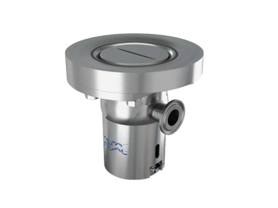 Alfa Laval PlusClean UltraPure cleaning nozzle for tank cleaning.