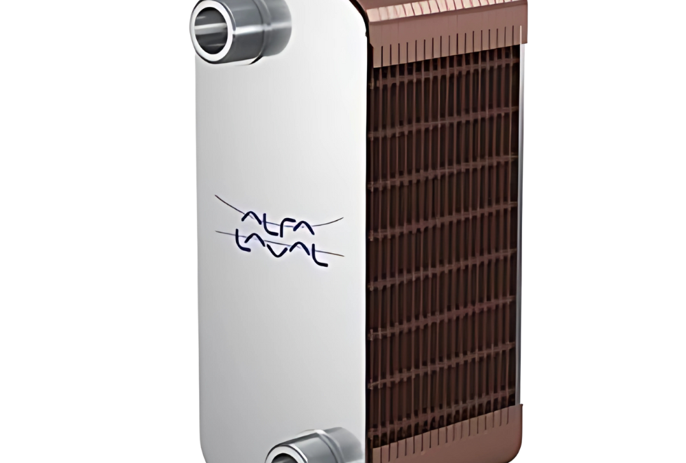 Alfa Laval GLX gas-to-liquid heat exchanger with efficient and compact design.