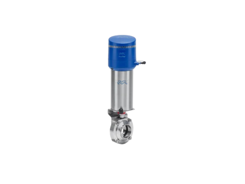 LKB butterfly valve for hygienic flow control in food and beverage applications.