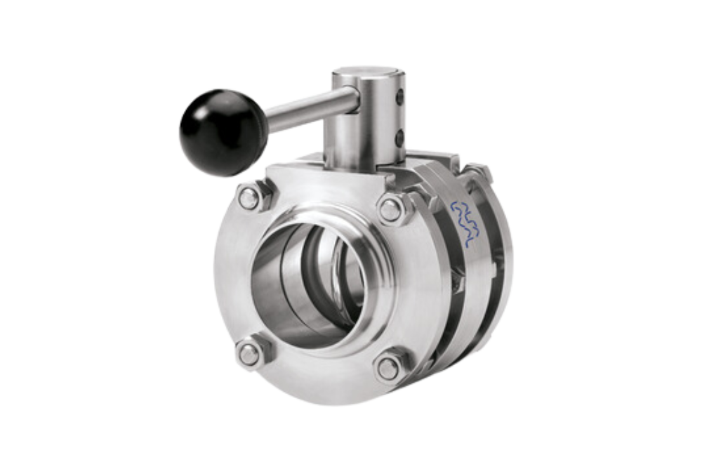 LKB-F butterfly valve for hygienic fluid control and easy maintenance.