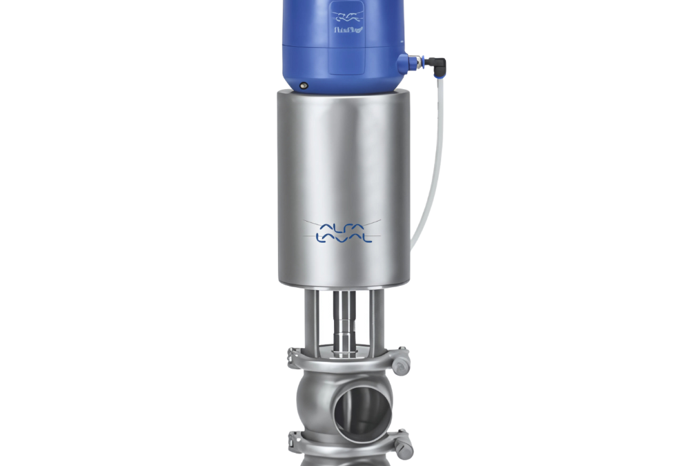 Unique SSV Tangential Valve by Alfa Laval, designed for tank openings and horizontal drains in space-restricted installations.